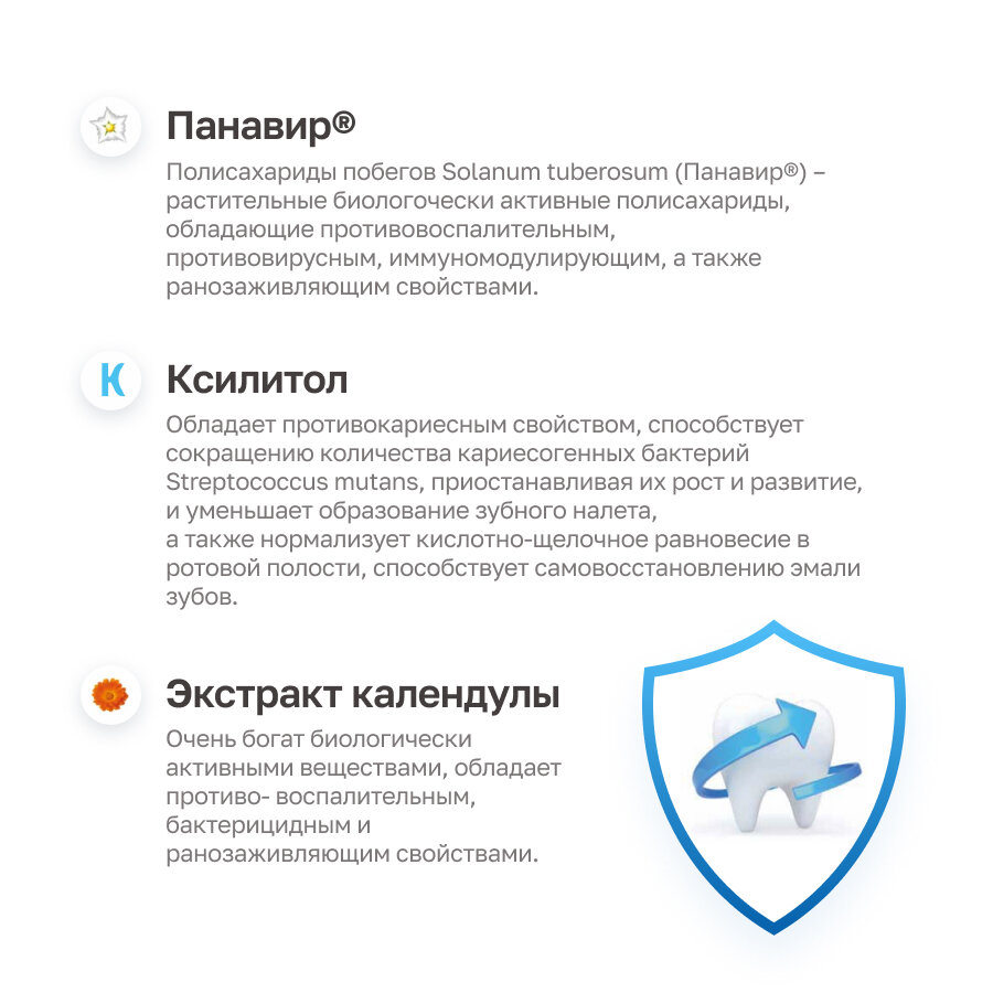 Изображение Зубная паста Панавир Дент, 75 г, для комплексного ухода, для десен