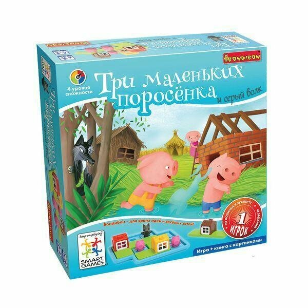 Логическая игра Bondibon Три маленьких поросёнка, арт. SG 019 RU. (ВВ1355)