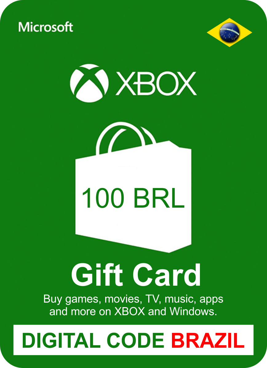 Карта оплаты XBOX 100 BRL Бразилия / Digital Gift Card 100 BRL / Пополнение счета кошелька (Для Бразильских аккаунтов)
