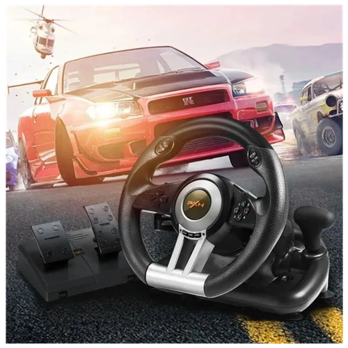 Игровой руль PXN V3 PRO с педалями для ПК PlayStation Xbox и Nintendoцвет черный 8490₽