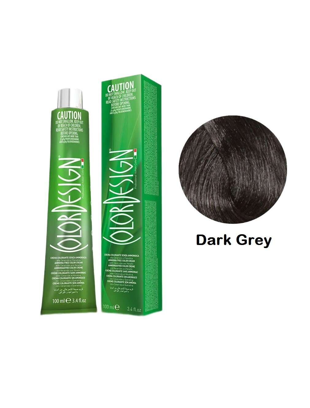Colordesign Ammonia Free Колор Дизайн Краска для волос без аммиака 100 мл - Colordesign DARK GREY