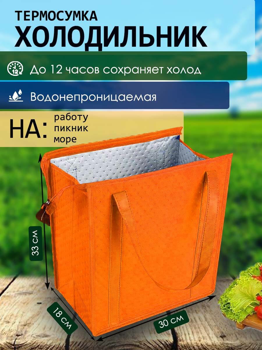Термосумка YUS-SHOP "Шоппер" с верхней ручкой фольгированный ПВХ 16л