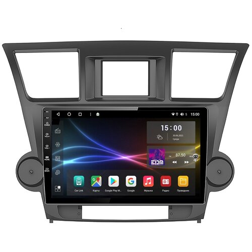 фото Штатная автомагнитола subini для toyota highlander 2008-2013, 3/32 гб, на android 10 (api29), 8-ядерный процессор, экран ips 10 дюймов multi touch, wi-fi, gps, 2 din, usb, sim-карта, с усилителем звука toshiba