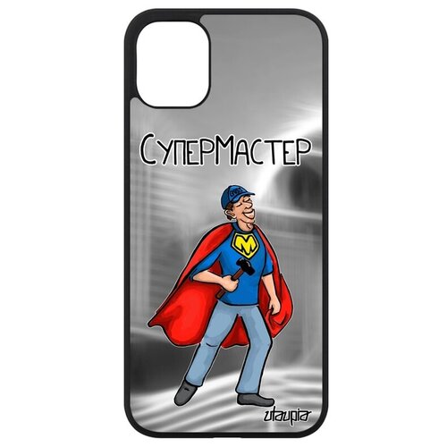 фото Модный чехол на смартфон // apple iphone 11 // "супермастер" комичный мужчина, utaupia, серый