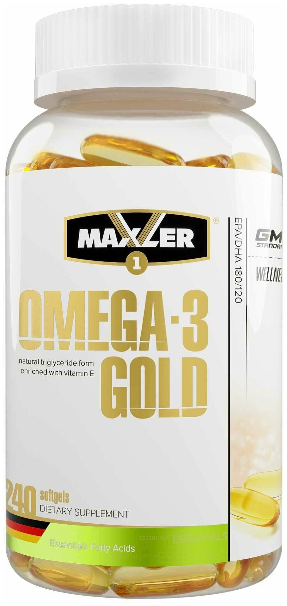 MAXLER Omega-3 Gold капс., 400 г, 240 шт.