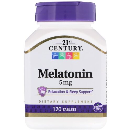 Таблетки 21st Century Melatonin, 100 г, 5 мг, 120 шт.