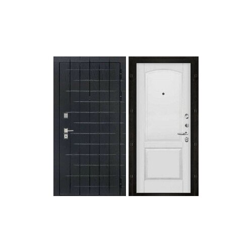 Дверь Сенатор Плюс Albero Black Фобор эмаль белая массив ольхи