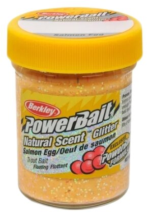 Паста форелевая Berkley PowerBait Natural Scent Salmon EGG Peach (лососевая икра, Персик) 50гр