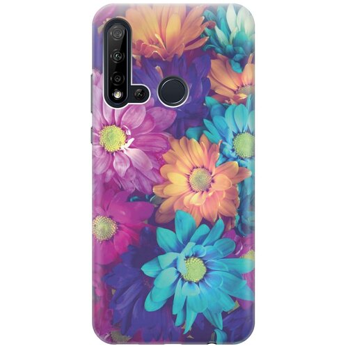 фото Gosso ультратонкий силиконовый чехол-накладка для huawei nova 5i / p20 lite (2019) с принтом "много цветов"