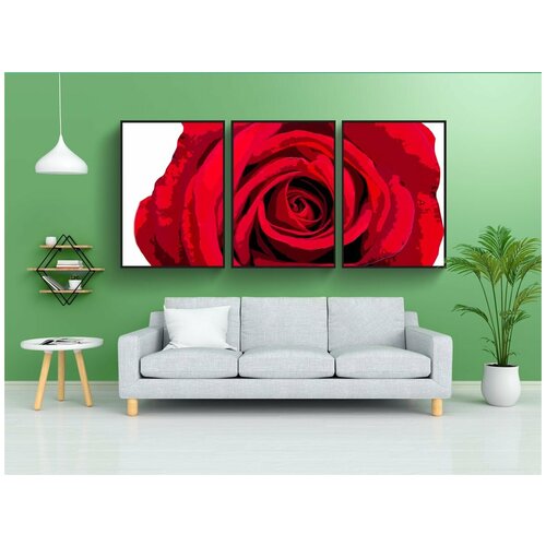 фото Набор модулных постеров для интерьера "роза, любовь, день святого валентина" 60x90 см. в тубусе, без рамки lotsprints