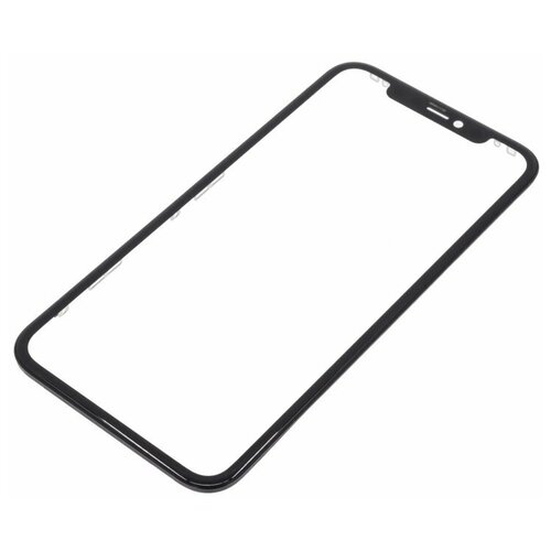 Стекло модуля + OCA + рамка для Apple iPhone 11 (в сборе) черный, AA 