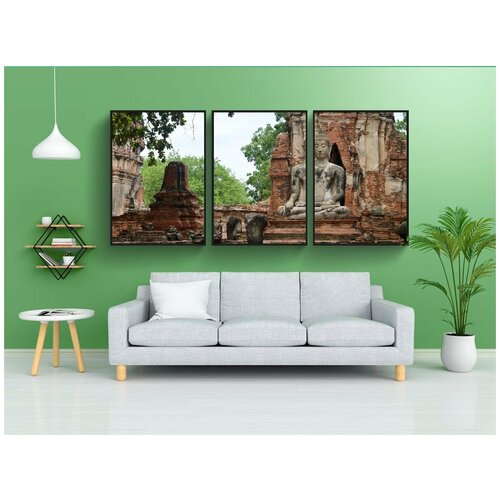 фото Набор модулных постеров для интерьера "бангкок, аюттхая, древняя столица" 60x90 см. в тубусе, без рамки lotsprints