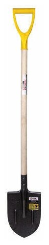 Лопата штыковая грандмастер из рельсовой стали, 21х36 см, высота 130 см, деревянный черенок (606553) - фотография № 1