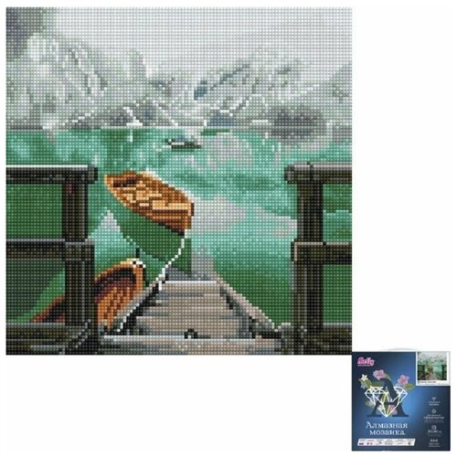 Алмазная мозаика MOLLY Пристань горного озера 30*30 см картины мозаикой molly пристань горного озера 30х30 см 28 цветов