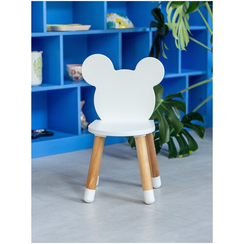 фото Детский стул "микки" для малыша, белый + антрацит ярмакс