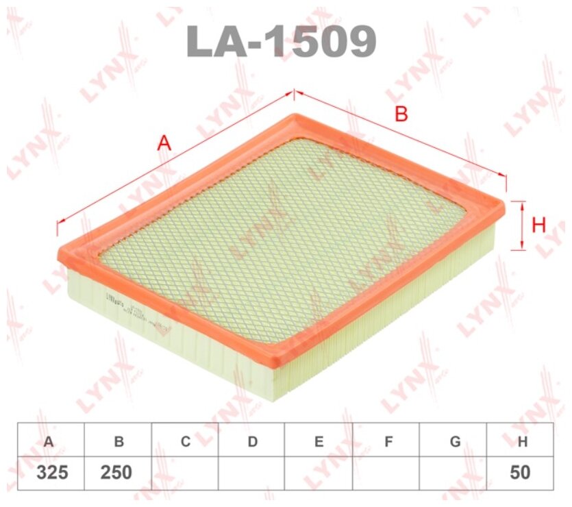 Воздушный фильтр LYNXauto LA-1509