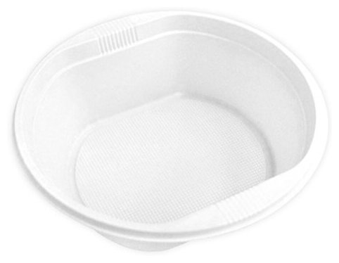 Тарелка одноразовая глубокая пластмассовая "Антелла" д15см, h4см, набор 6шт, белый (Россия) - фотография № 1