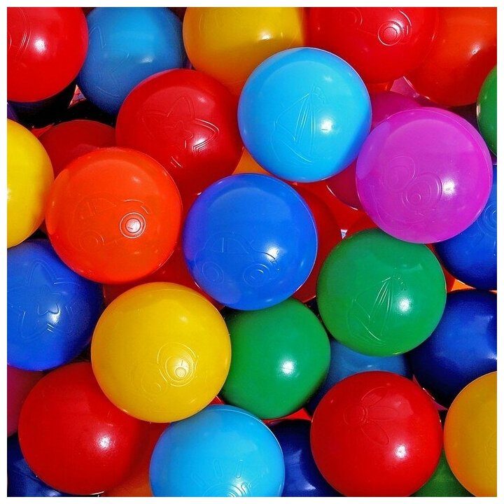 Шарики для сухого бассейна с рисунком, диаметр шара 7,5 см, набор 150 штук, разноцветные - фотография № 8