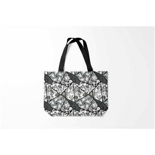 фото Сумка-шоппер / 46х35 см / тренды / цветы цветочный кинцуги kintsugi burnettie