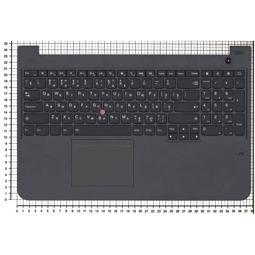 Клавиатура (топ-панель) для ноутбука Lenovo ThinkPad S5-531 S5-540 черная с черным топкейсом