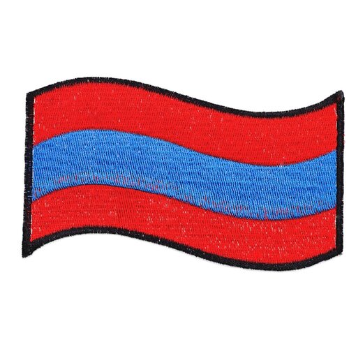фото 8173 термоаппликация вышитая 'флаг' 6,5*12,5см (10шт) (1 красный/синий/красный) айрис