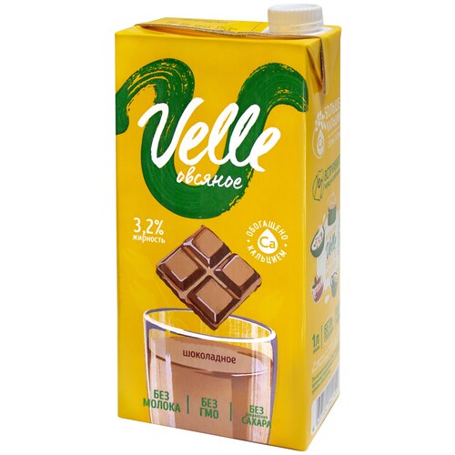 Напиток растительный Velle овсяный со вкусом Шоколада, 1л