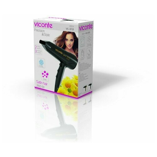 Фен Viconte VC-3721 цвет черный 138200₽
