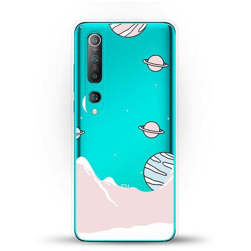 фото Силиконовый чехол горы и планеты на xiaomi mi 10 andy & paul