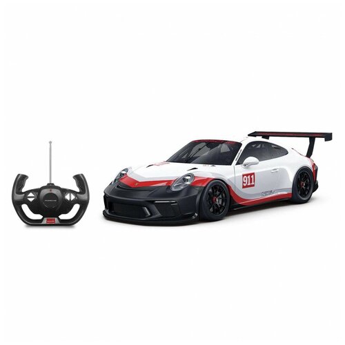 Машина Rastar РУ 1:14 Porsche 911 GT3 CUP Белая 75900 конструктор playmobil 70764 porsche 911 gt3 cup