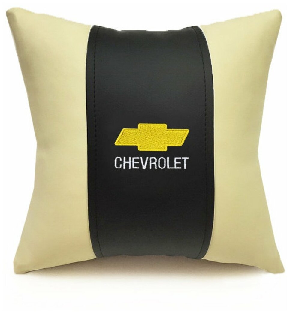 Подушка декоративная Auto Premium "CHEVROLET" цвет: черный бежевый