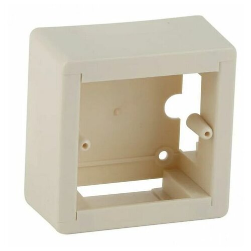 Установочная подъемная коробка GREENEL универсальная 88х88х44мм Кремовая