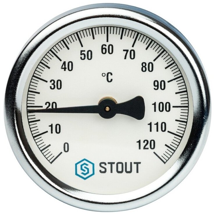Термометр Stout (SIM-0004-630015) 1/2 НР(ш) накладной 63 мм 120 °С