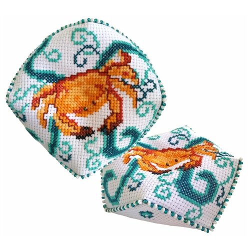 фото Набор для вышивания zengana м-064 бискорню золотой краб 2 шт.