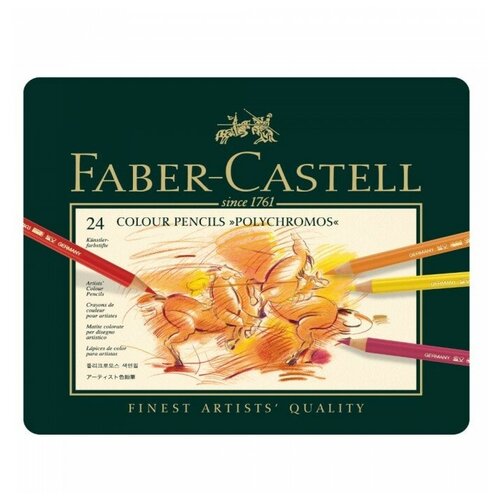 Faber-Castell Карандаши цветные художественные Polychromos 24 шт. карандаши восковые мелки пастель faber castell цветные карандаши jumbo в картонной коробке 20 шт точилка