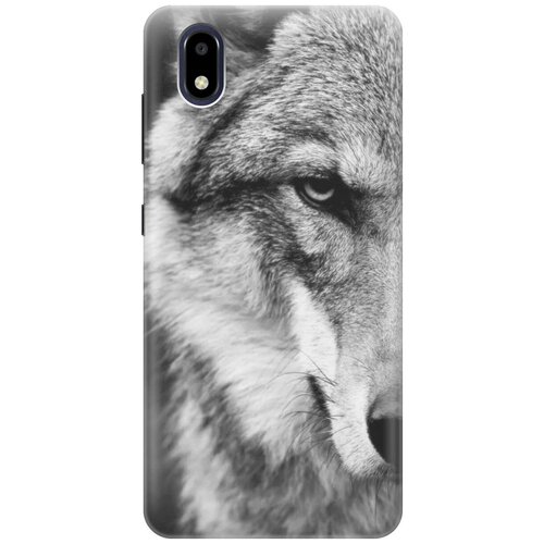 фото Ультратонкий силиконовый чехол-накладка для zte blade a3 2020 с принтом "спокойный волк" gosso