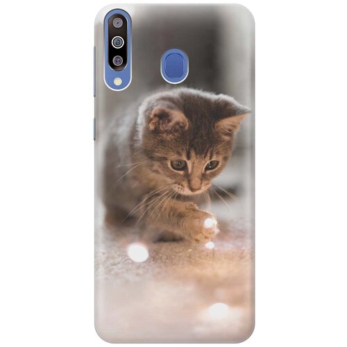 фото Gosso ультратонкий силиконовый чехол-накладка для samsung galaxy m30 с принтом "котенок и свет"