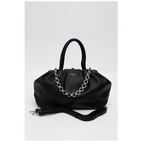 фото 374-89 y9840-1k сумка хобо женская экокожа ludor черный