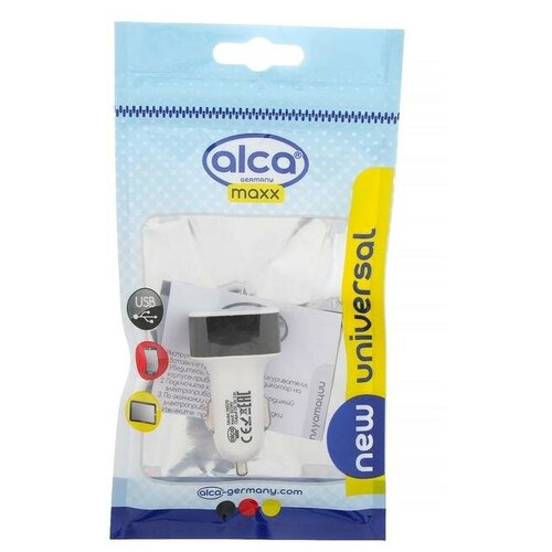 Разветвитель прикуривателя 3 USB Alca MAXX, бело-черный 510 570