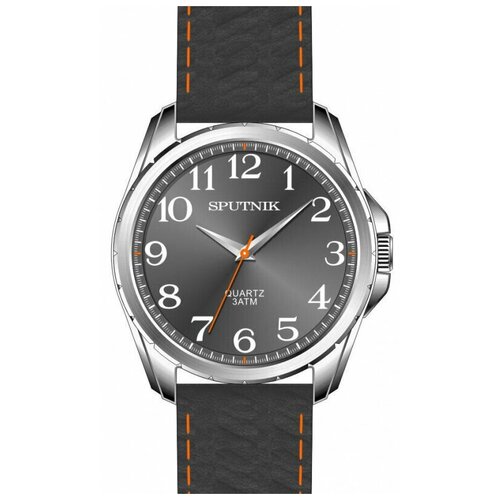 фото Мужские наручные часы спутник м-858420 н-1 (серый)кож. рем