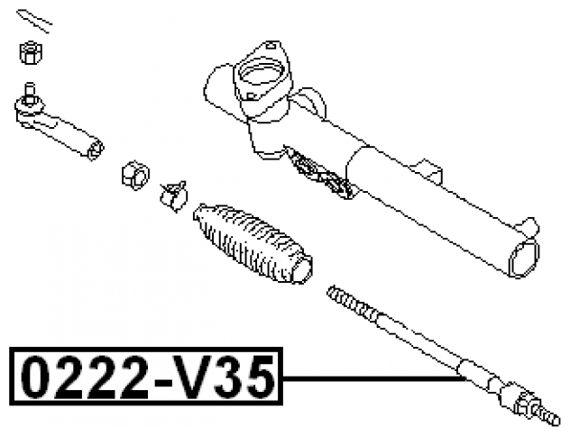 Тяга рулевая Febest 0222-V35