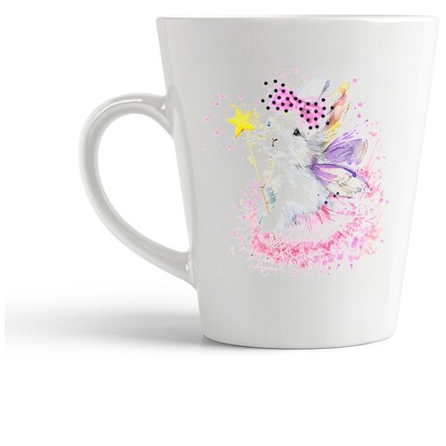 фото Кружка-латте coolpodarok зайка в розовой юбочке