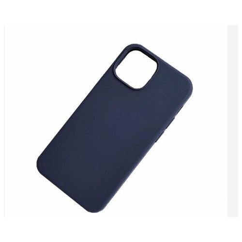 фото Задняя накладка для ip 13 pro max (6.7) силикон тонкий матовый темно- синяя fixtor