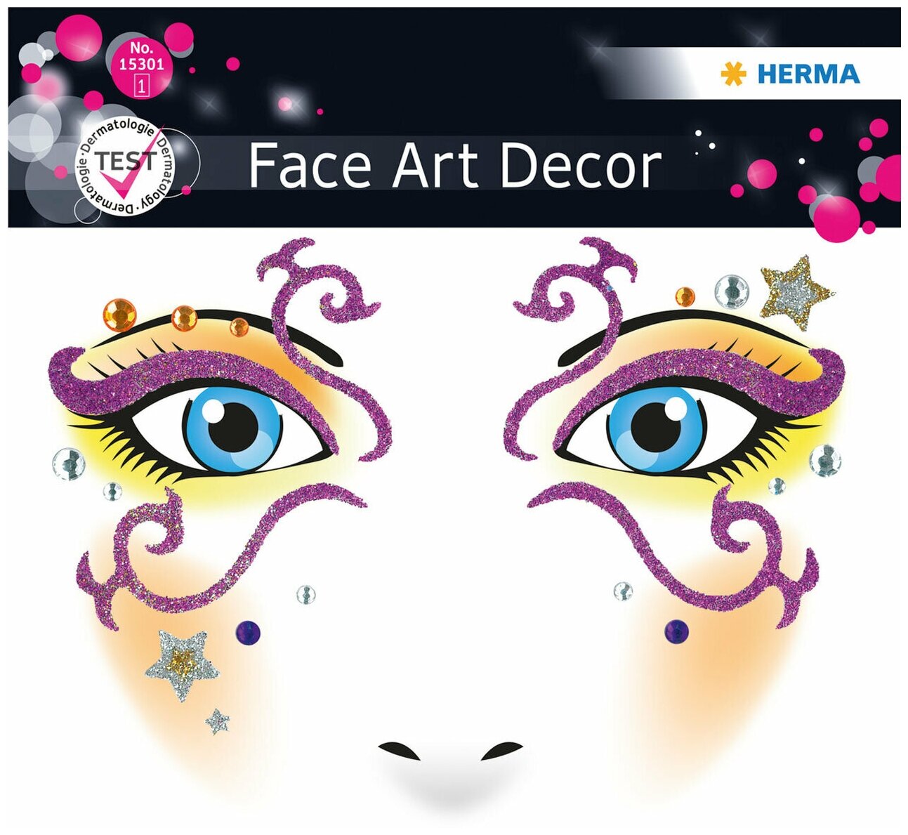 Наклейка на лицо HERMA Face Art Mystery