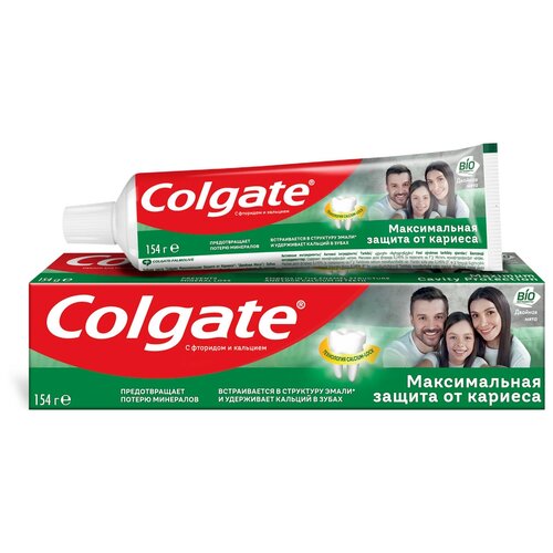 Зубная паста Защита от кариеса Двойная мята Colgate 100 мл. Упаковка 100 мл.  - купить со скидкой