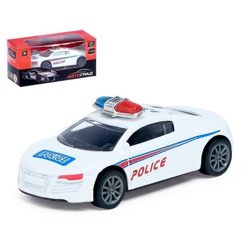 Машина металлическая ТероПром 3232598 «Полиция», масштаб 1:50, инерция, товар без выбора конкретного цвета