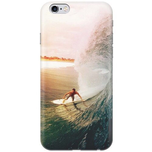 фото Gosso ультратонкий силиконовый чехол-накладка для apple iphone 6s / 6 с принтом "серфер"