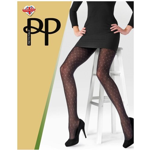 Колготки Pretty Polly, размер 2/4/3, черный fashion summer fishing net diamond tights women sexy fashion shiny net tights female slim rhinestone mesh nylon stockings tights