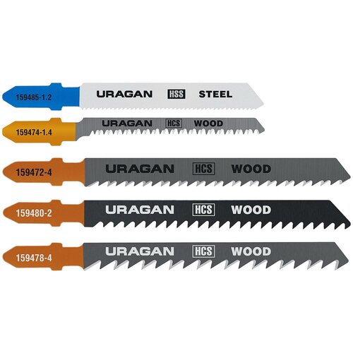 Набор пилок URAGAN 159488-H5_z02, 5 шт. пилки для лобзика по дереву dewalt dt2074 qz