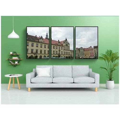 фото Набор модулных постеров для интерьера "вроцлав, рынок, польша" 60x90 см. в тубусе, без рамки lotsprints