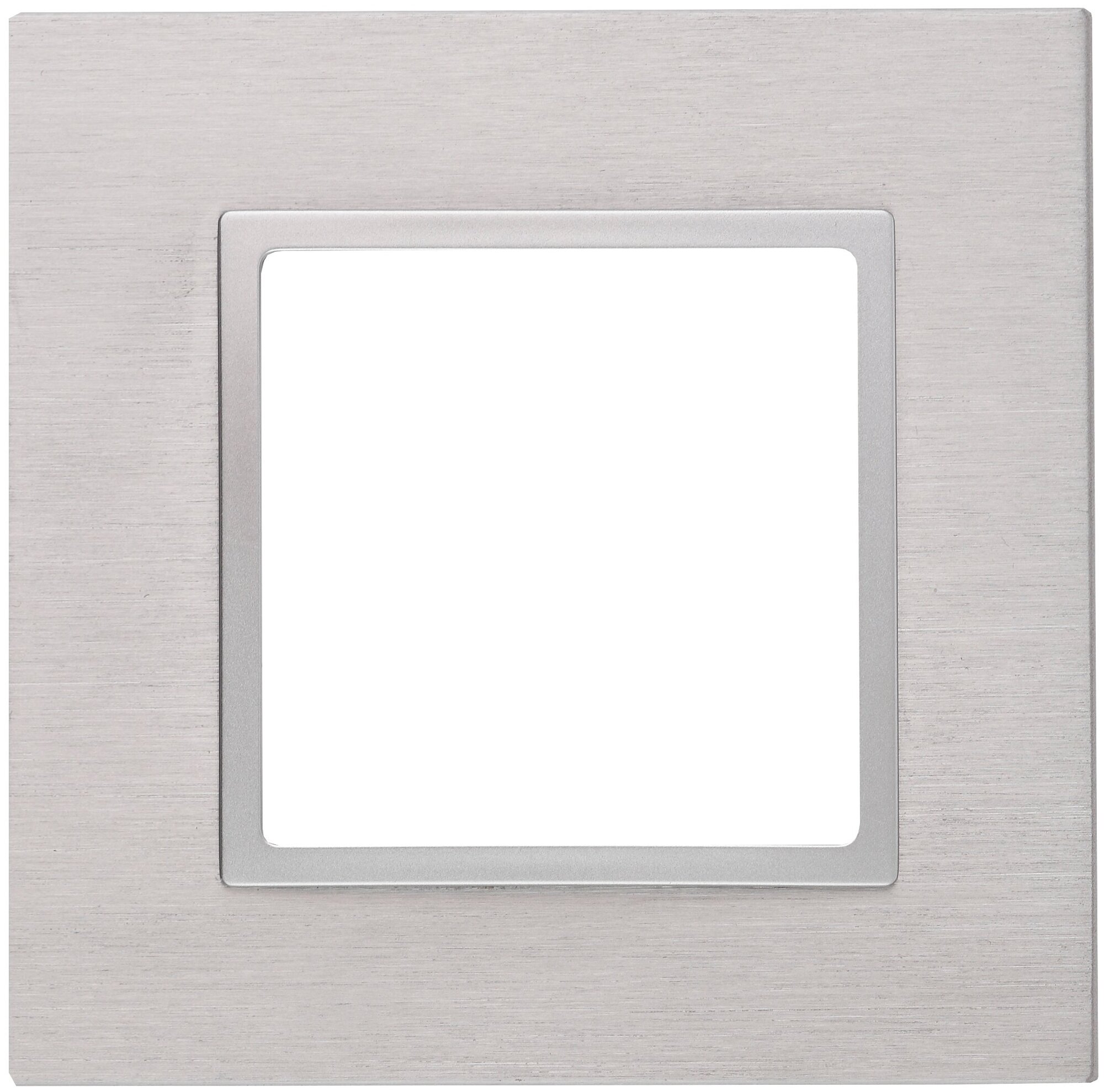 Рамка на 1 пост металл ЭРА 14-5201-03 Elegance, алюминий+алюм арт. Б0034541 (1 шт.)